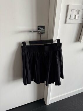 TnAction Black Tennis Skirt w. hidden pocket, Size S